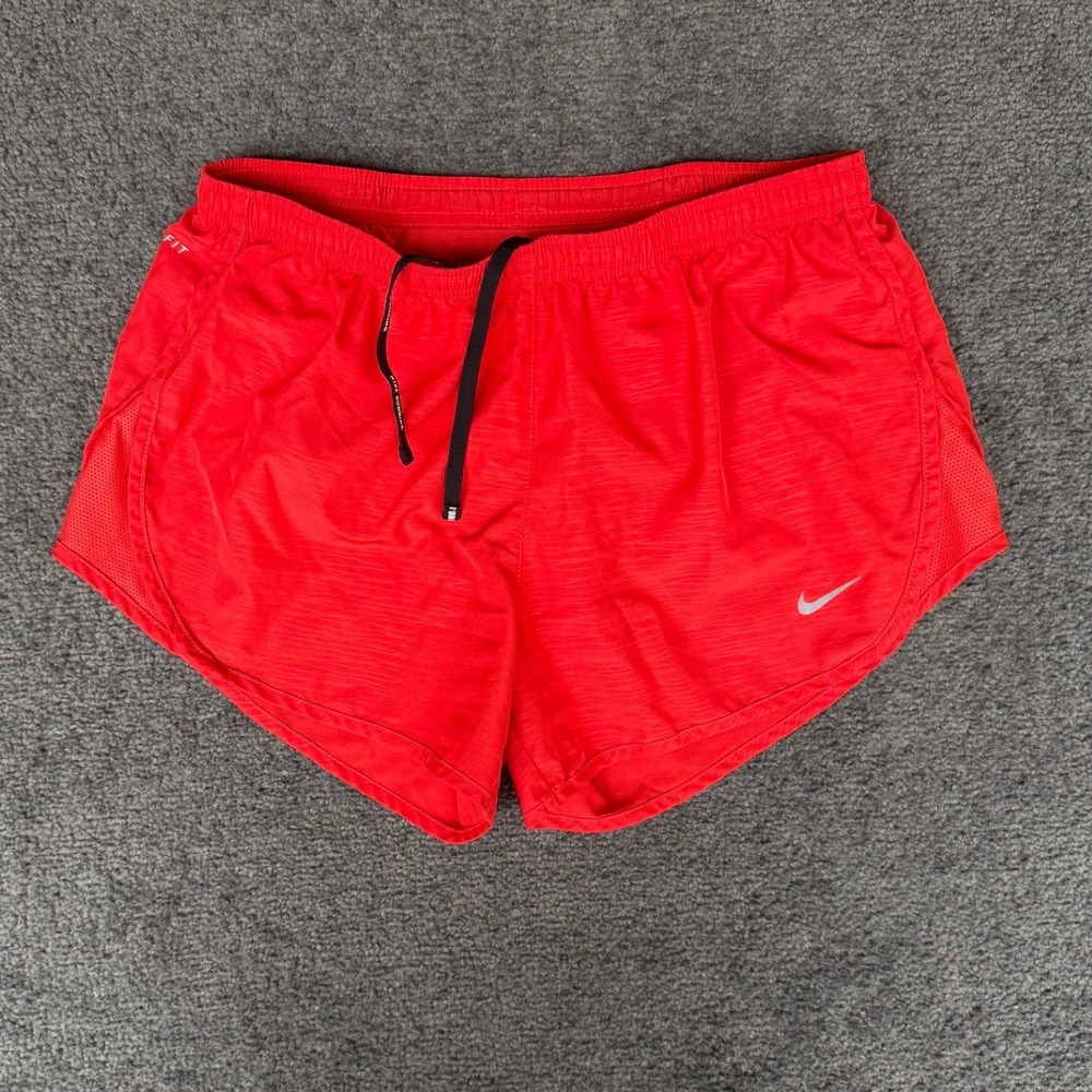 Nike Dri-FIT Women Red Running Shorts Small Athletic Training Pockets 3720